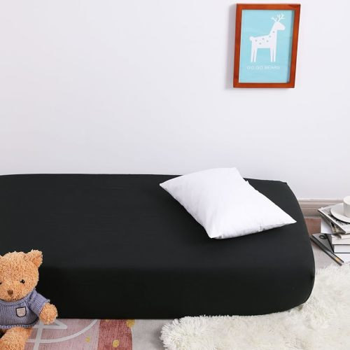 Amazon.com : NTBAY 100% Brushed Microfiber Striped Fitted Crib Sheet, Super Soft and Cozy 28x52 Black and White Crib Sheet for Standard Crib and Toddler Mattresses, Boys, Girls, Unisex, 28x52 Inches : Baby