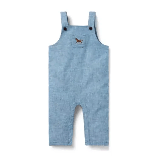 Newborn Balto Blue Baby Chambray Horse Overall by Janie and Jack
