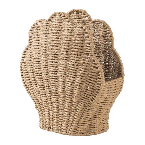 Scallop Storage Basket Scallop Shell Shaped Storage Basket, Handwoven Paper Rope Basket, Natural Fiber Organizer, Decorative Storage Bin, Beach Themed Basket, Sustainable Home Decor