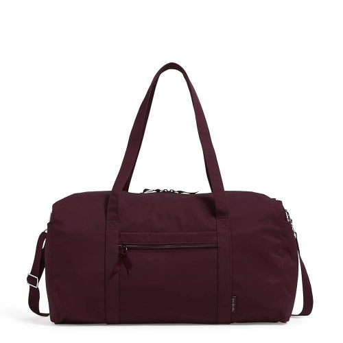 Vera Bradley Women's Cotton Large Travel Duffel Bag, Mulled Wine, One Size