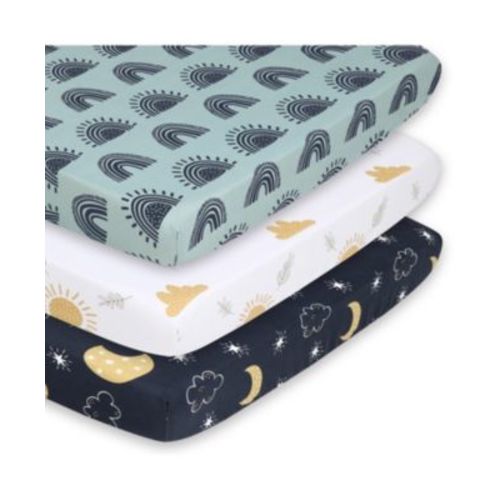 Pack n Play, Mini Crib, Portable Crib or Fitted Playard Sheets for Baby Boy or Girl, Day and Night 3 Pack Set