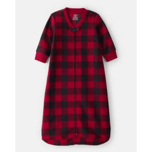 Baby Checkered Print Loose Fit Long-Sleeve Wearable Blanket - Carter's | Carter's
