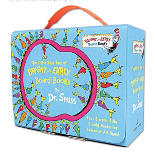 The Little Blue Boxed Set of 4 Bright and Early Board Books: Hop on Pop; Oh, the Thinks You Can Think!; Ten Apples Up On Top!; The Shape of Me and Other Stuff (Bright & Early Board Books)
