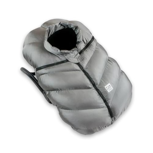 7AM Infant Car Seat Cover - Winter Puffy Cover with Center Zipper for Baby Boys & Girls, Lightweight, Windproof & Water-Repllent Outer Shell, Universal Fit for Infant Car Seat | (0-12M)
