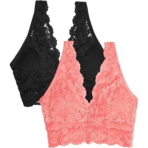Smart & Sexy Signature Lace Deep V, Wireless Bralette for Women, available in Multi Packs