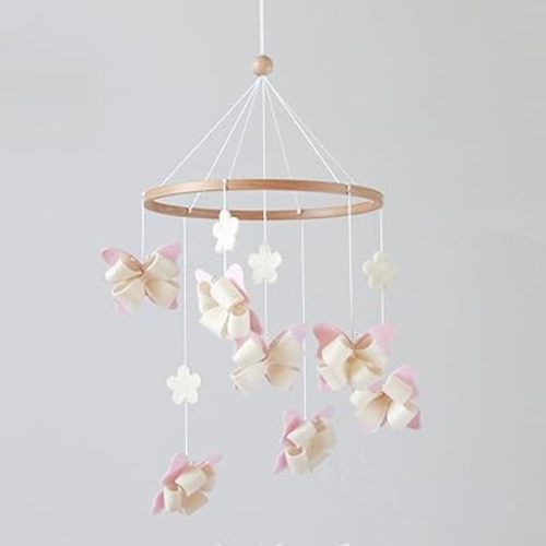 Butterfly Crib Mobile Butterfly Mobile for Crib Baby Mobile for Girls Nursery Décor