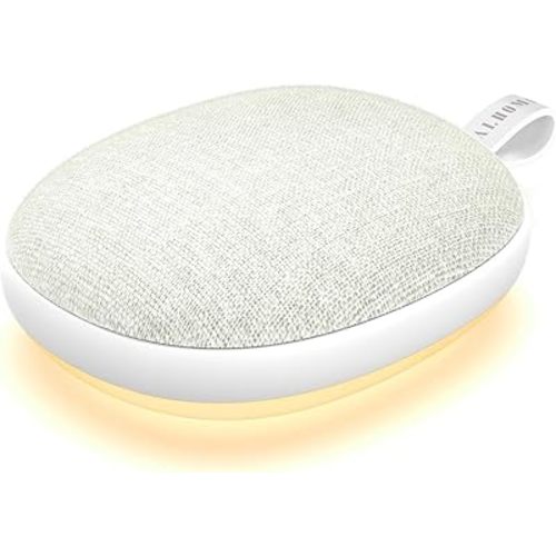 Portable White Noise Sound Machine: Baby Sleep Soother, Bluetooth Speaker, Rechargeable Battery, 4-Speed Timer, 6 Soothing Sounds Adult Therapy Aid for Trave (Beige, Portable)