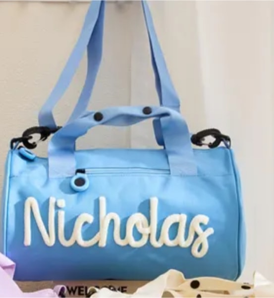 Custom Name Kids Adventure Bag – Embroidered Cotton Travel Pouch, Milestone Achievement Gift for Dance, Sports & School Success