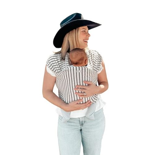 Moby Baby Wrap Carrier Classic for Newborns to Toddlers (8-33lbs), Infant Sling Carrier, Lightweight & Hands Free Design, Adjustable for All Body Types (Heirloom Stripe)