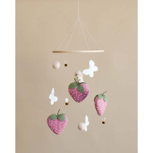 Handmade Mobile - Field of Strawberries - Final Sale