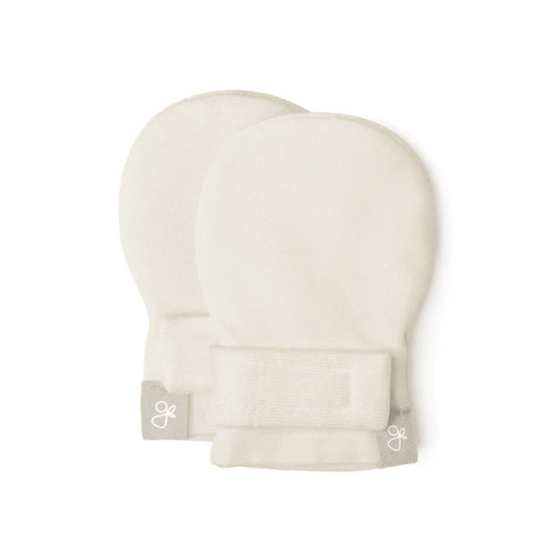 Organic Newborn Mittens - Cloud White, 0-3 Months