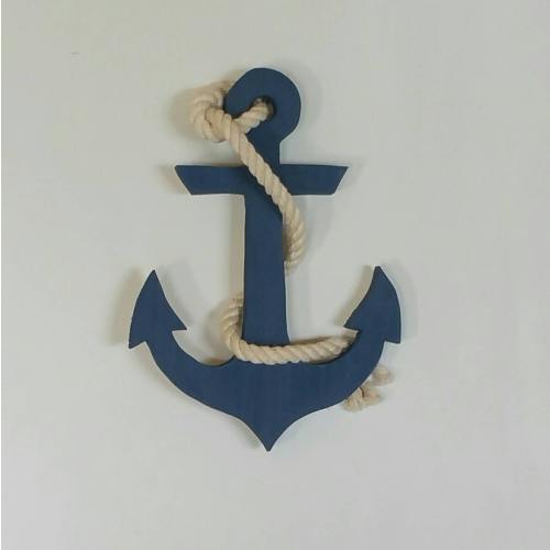 Wooden Anchor Wall Decor: Nautical Nursery Art with Rope