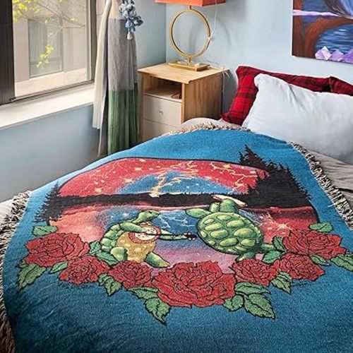✨Terrapin Lake Woven Cotton Blanket Aqua 53" x 69"