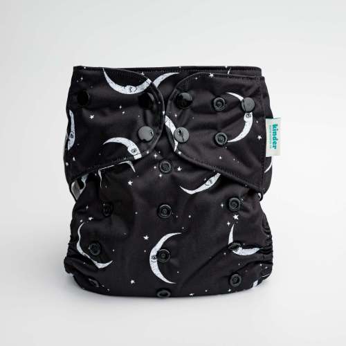 Space and Sky: Essentials Pocket Cloth Diaper with Athletic Wicking Jersey, Grows with your Baby