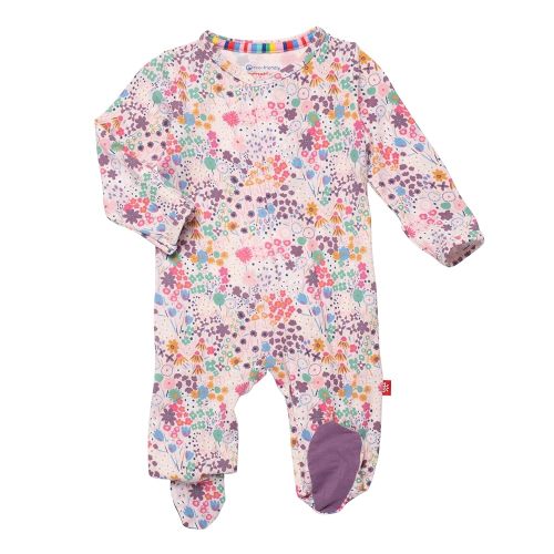Magnetic Me Girls Modal Magnetic Baby Footie Pajamas | Silky Soft Modal Fabric | Baby Sleepers Available Sizes PRE - 24M