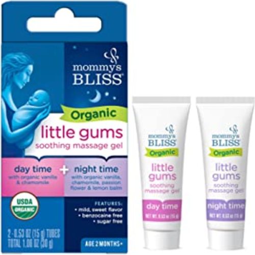 Amazon.com: Mommy's Bliss Organic Little Gums Soothing Massage Gel Day and Night Combo, Great for Teething Babies, Age 2 Months+, Sugar Free, Mild & Sweet Flavor, 2 - 0.53 Oz Tubes (Pack of 1) : Baby