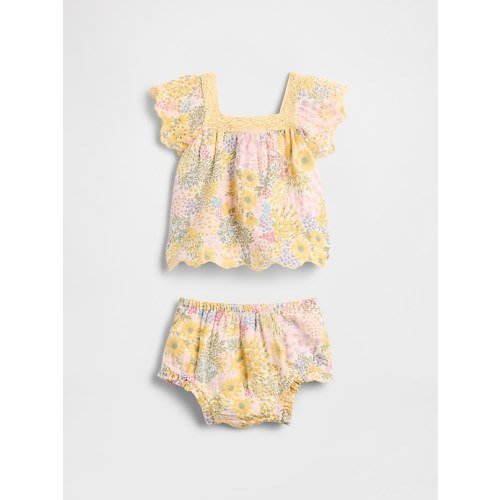 Baby Cotton Gauze Floral Outfit Set | Gap