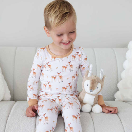 Friendly Fawns Two Piece Pajama Set