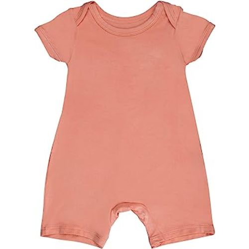 GUISBY Rayon Baby Pajamas, Short Sleeve Footless Rompers, Snap Closure Sleeper for Boy Girls