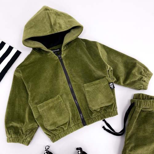NOT SO BASIC OLIVE GREEN CORD JACKET