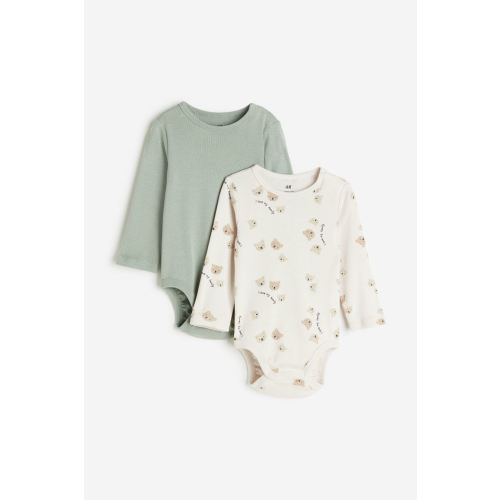 2-pack Long-sleeved Bodysuits 9M