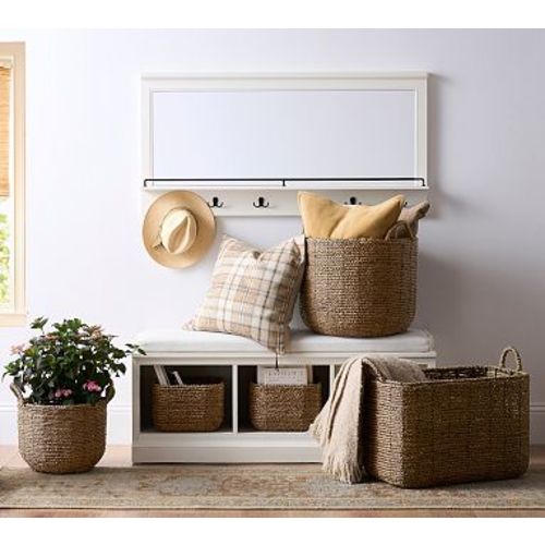 Frances Braided Small Tote Basket | Pottery Barn
