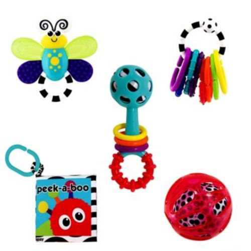 Sassy® Baby's First Development Gift Set in Red - RED - 5 PIECE