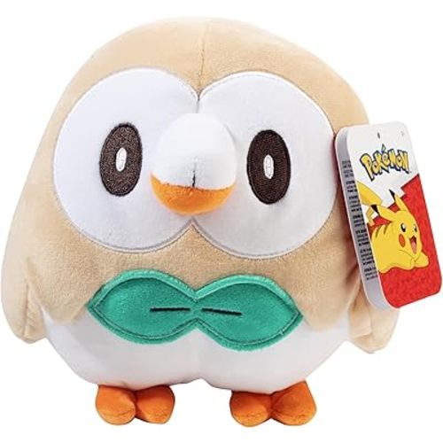 Pokemon Legends: Arceus 8" Rowlet Plush - Officially Licensed - Authentic Soft Stuffed Animal Toy Owl Figure - Gift for Kids, Boys, Girls - 2+