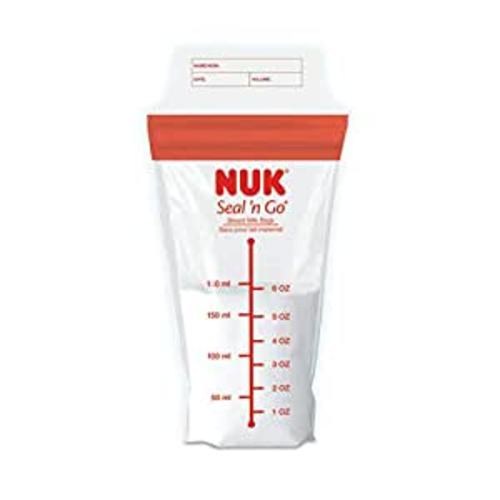 Amazon.com : NUK Simply Natural Seal n' Go Breast Milk Bags, 100 CT : Breast Milk Storage Bags : Baby