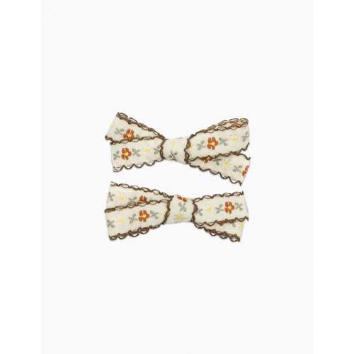 Flower Cottage Bow Clips