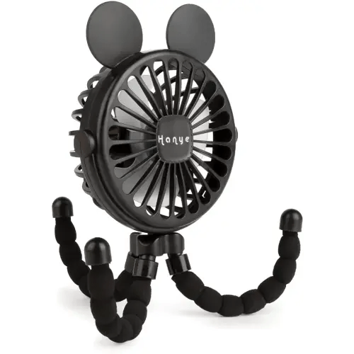 Keweis Stroller Fan Mini Handheld Octopus Fan Baby Fan with Flexible Tripod Wrapped on Stroller, Car Seat, Student Bed, Bike USB Rechargeable Fan, Desk Fan for Office and Baby Room or Outdoor