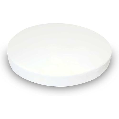 SheetWorld Baby Fitted Oval Crib Sheet Fits Stokke Mini, 100% Cotton Woven Sheet, Unisex Boy Girl, 23 x 29 inches, Solid Ivory Woven, Made in USA