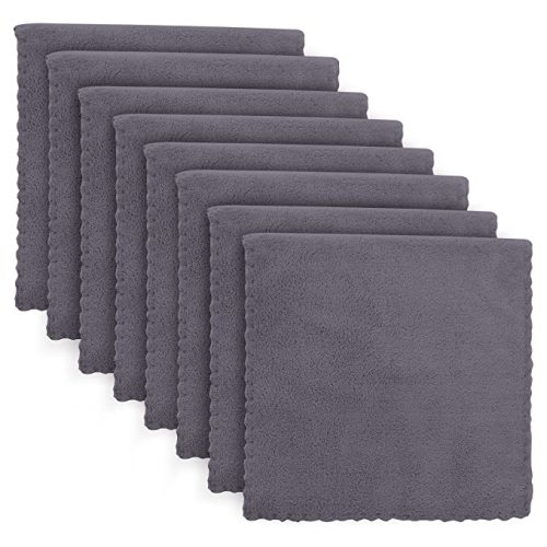 Super Soft Burp Cloths 8 Pack - Thick - Extra Absorbent - Perfect Size Large 20 X 10 Inch - Light and Easy to Carry - Milk Spit Up Rags - Burpy Cloths for Unisex, Boy, Girls, Newborn - Grey - 20x10 Inch (Pack of 8)