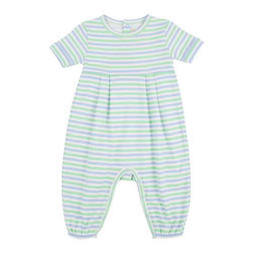 Short Sleeve Bradford Romper Kennedy Cruise Stripe Beale Street Blue