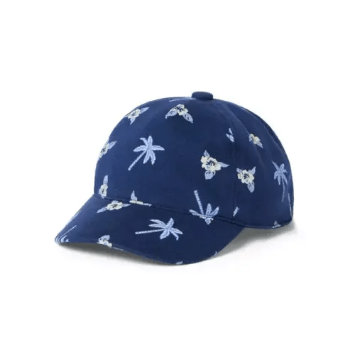 Newborn Dark Blue Palm Hibiscus Baby Palm Hibiscus French Terry Cap by Janie and Jack