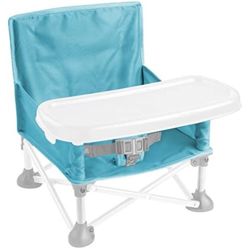 Summer Pop ‘n Sit Booster Seat, Aqua Splash – Booster Chair for Indoor/Outdoor Use – Fast, Easy and Compact Fold , Can be Used as a Portable Highchair – for 6 Months to 4 Years (up to 37 pounds)