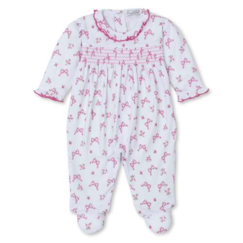 Blooming Bows Pink Footie