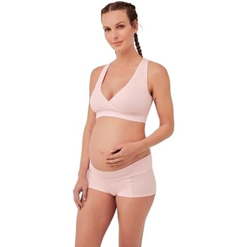 Pact Organic Cotton Maternity Nursing Bralette for Breastfeeding - Stretchy, Wireless