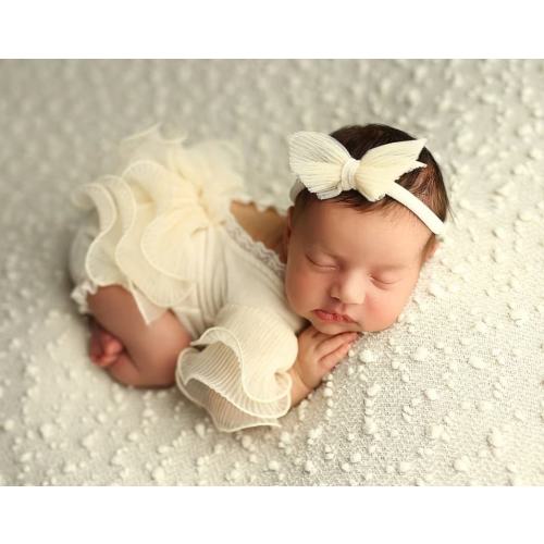 Photo outfit Baby Girl lace romper set,Newborn Romper and headband,Newborn Outfit,Newborn,Newborn Photography Props,Newborn Photo Prop,RTS!