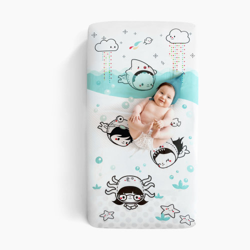 Rookie Humans Organic Cotton Crib Sheet - Dive In