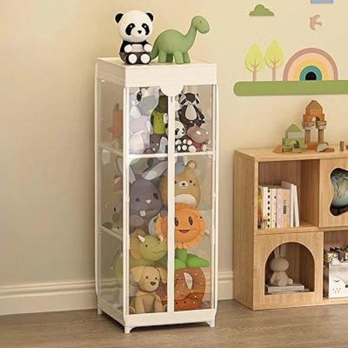 Stuffed Animal Zoo Storage Organizer, Stuffed Animal Holder with Waterproof&Dust Cover, Extra Large Stuffed Animal Storage Tube with Zipper, Plush Toy Storage Organizer for Nursery, Bedroom, Playroom