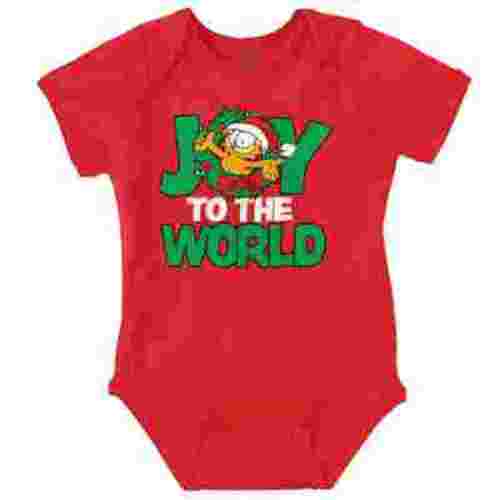 Garfield Christmas Joy To The World Baby Romper Boys or Girls