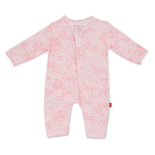 Pink Doeskin Modal Magnetic Fuss Free Coverall - Magnetic Me 3-6M