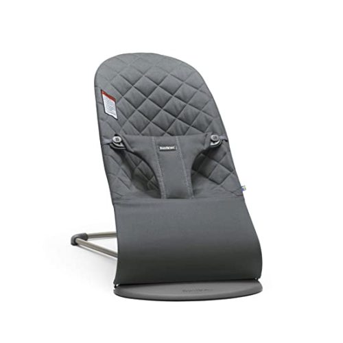 BabyBjörn Bouncer Bliss, Cotton, Classic Quilt, Anthracite