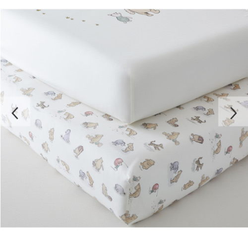 Disney's Winnie the Pooh Organic Crib Fitted Sheet Bundle - Set of 2