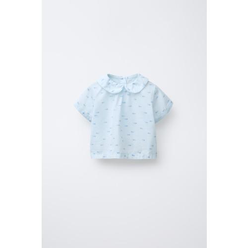 FISH PRINT SHIRT - Light blue | ZARA United States