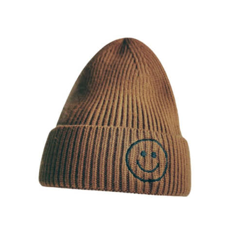 Smiley beanie in coffee