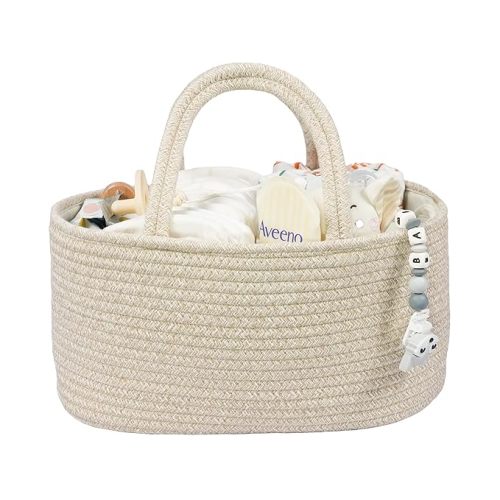 Portable Diaper Caddy Organizer - Oatmeal