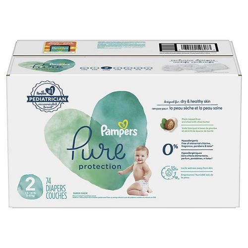 Pampers® Pure Diapers- Size 2 74-Count