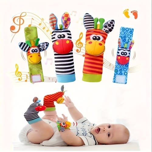 wrist rattles and footie set